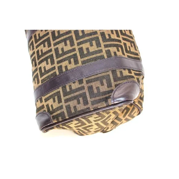 Fendi Zucca VERY RARE Vintage  Boston Bag Canvas with Leather Top Handles - Picture 8 of 12